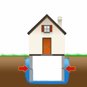 Hydrostatic Pressure Causing Bowed Walls