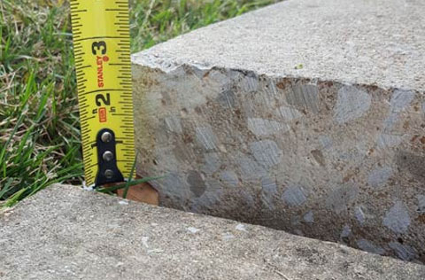 Sunken Concrete Slab - Concrete Leveling Measurement